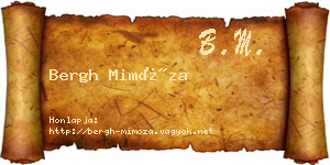 Bergh Mimóza névjegykártya